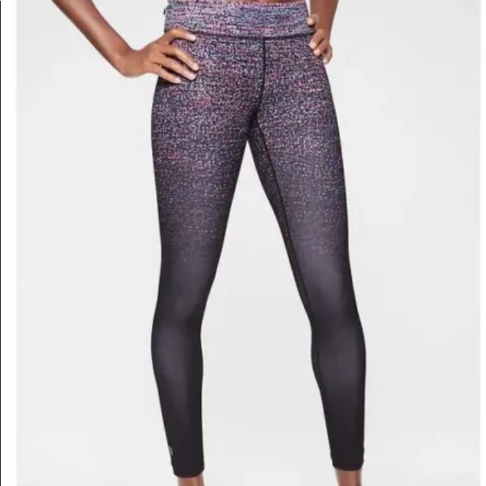 Athleta Contender Dazzle 7/8 Tight - MULTI-COLOR - SIZE XL - worn once
